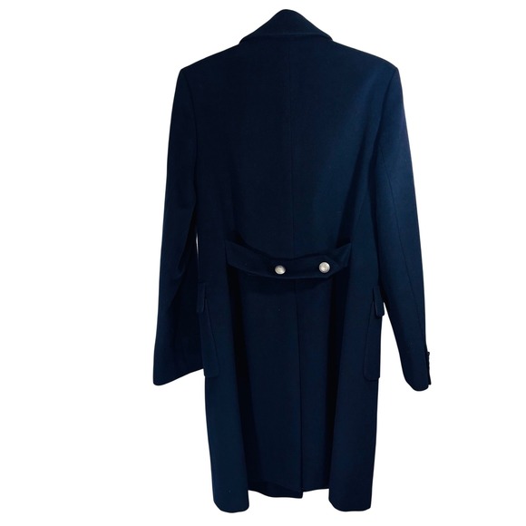 Brooks Brothers Wool Cashmere Double Breasted Black MilitaryStyle Pea Coat 12 - Picture 7 of 10